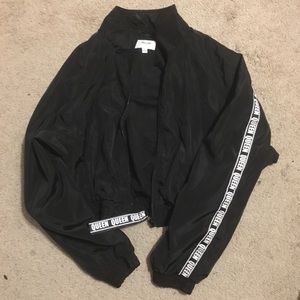 Black size large crop jacket